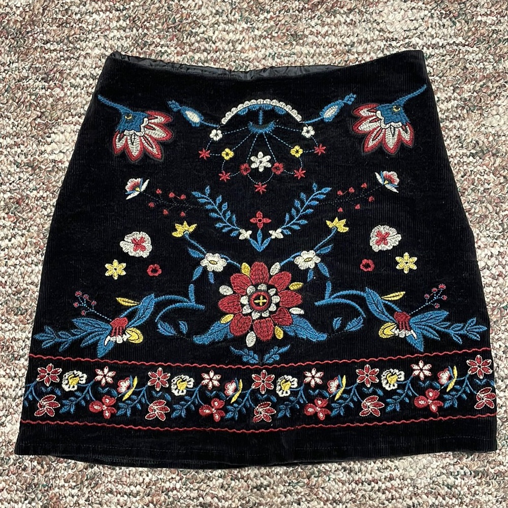 Francesca’s boutique Skirt, black corduroy